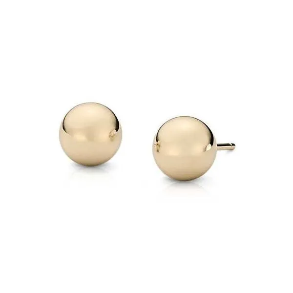 Round Stud Earrings