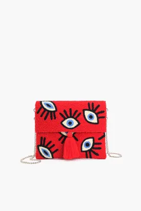 Ruby Whimsical Wonder Eye Clutch