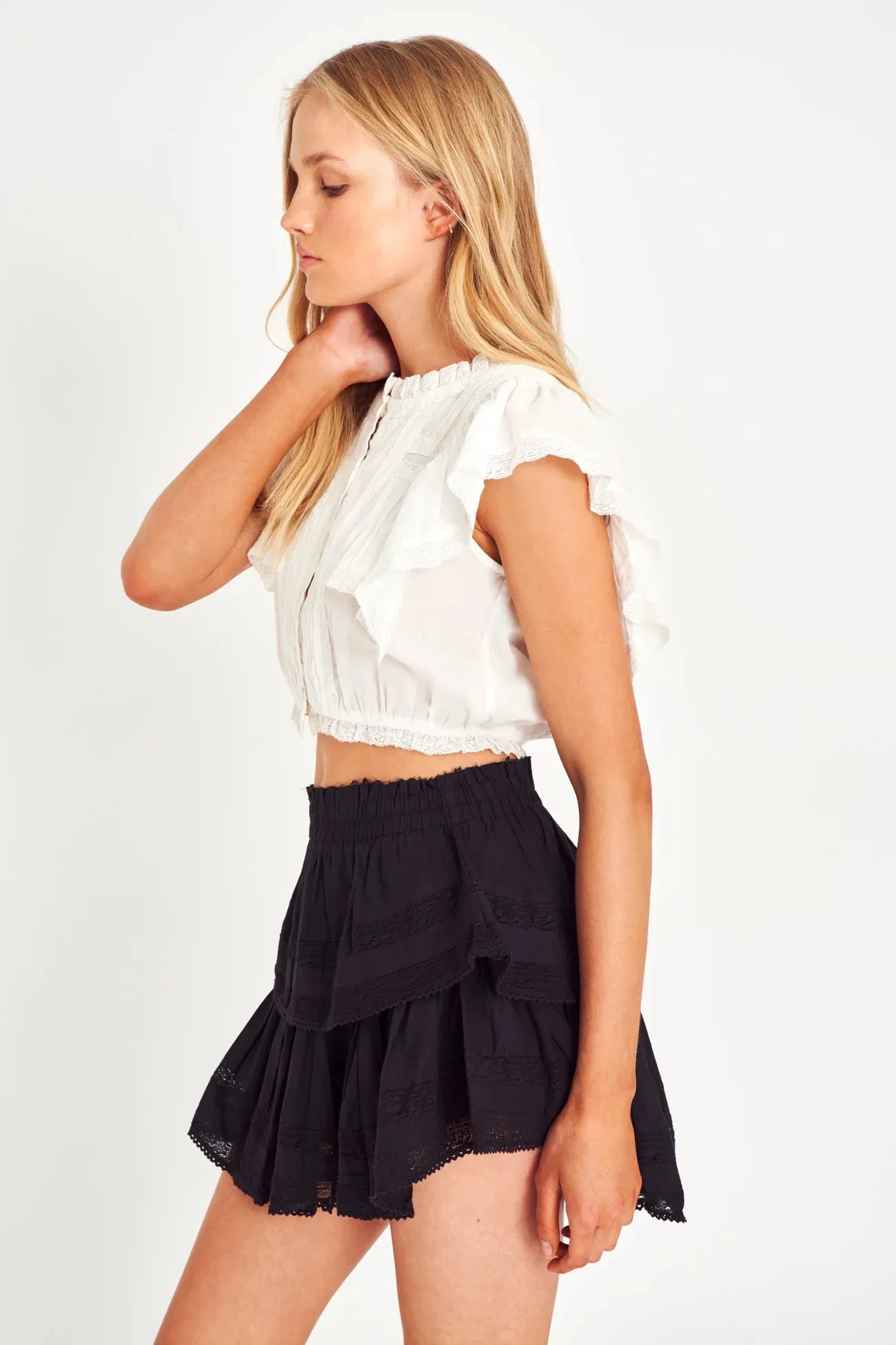 Ruffle Mini Skirt