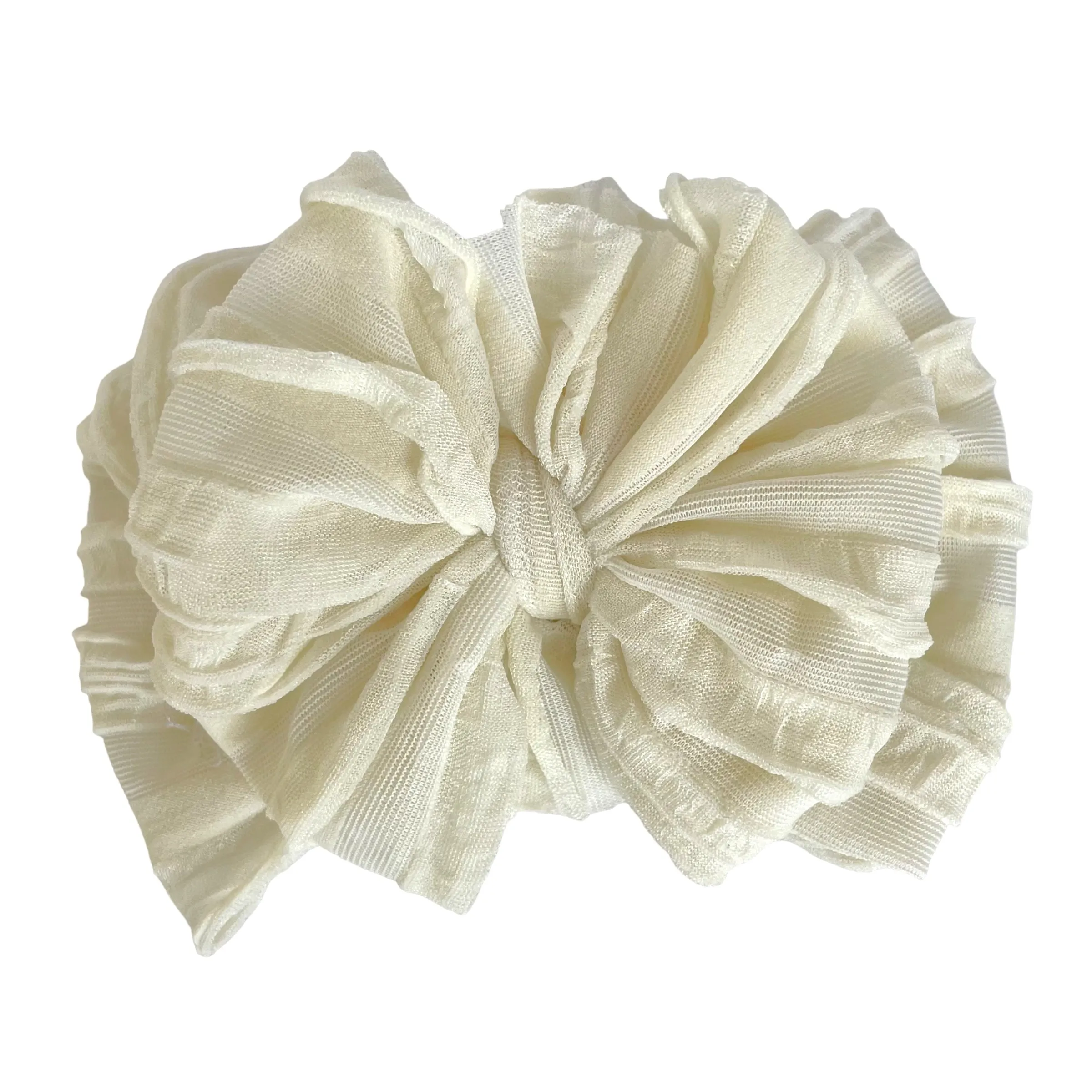 Ruffled Headband- Ivory