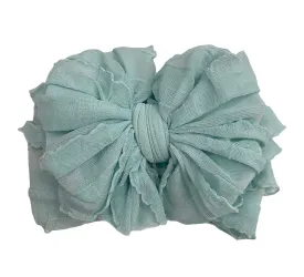 Ruffled Headband- Seafoam