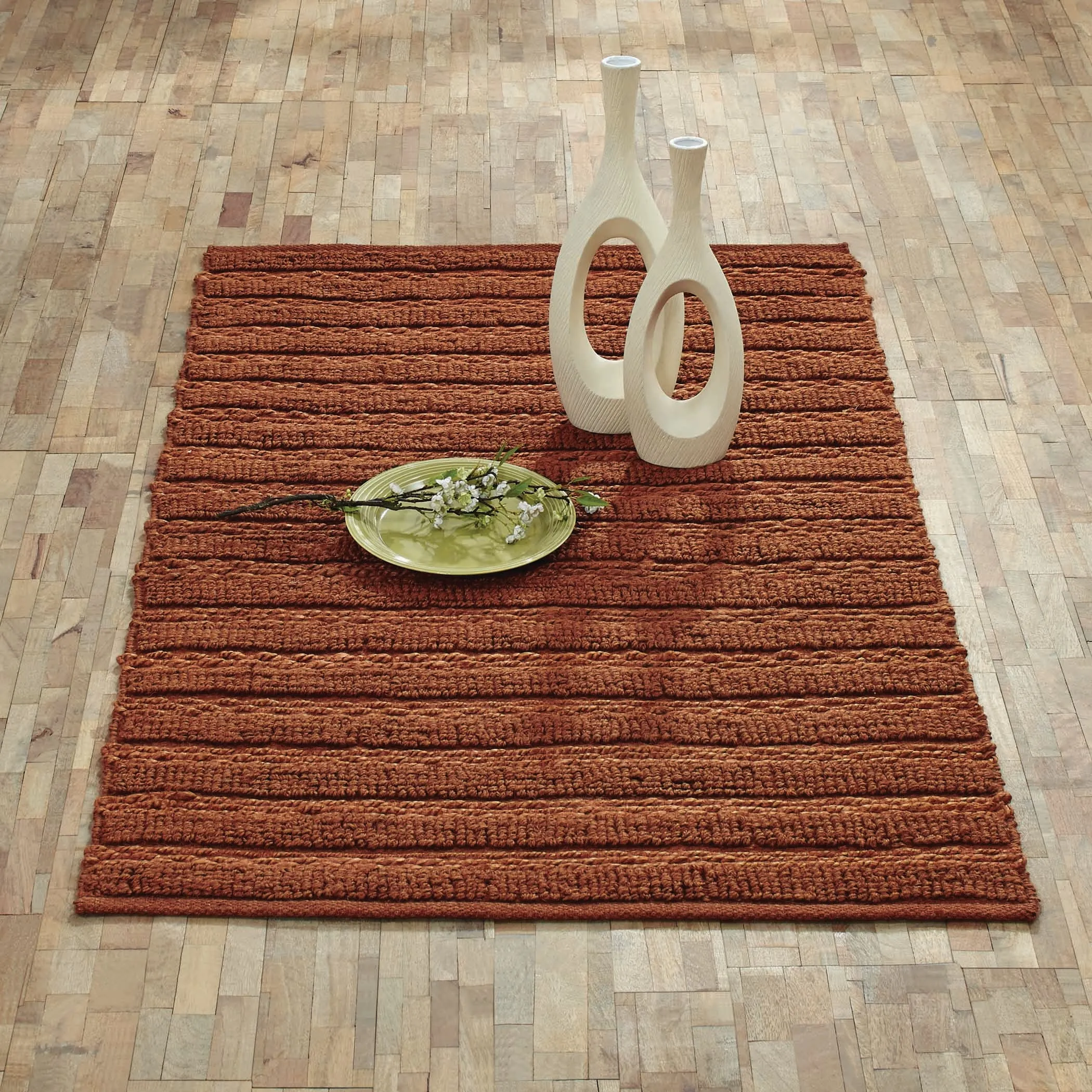 Rug Farmhouse Laila Jute Looped Textured Floor Decor VHC Brands