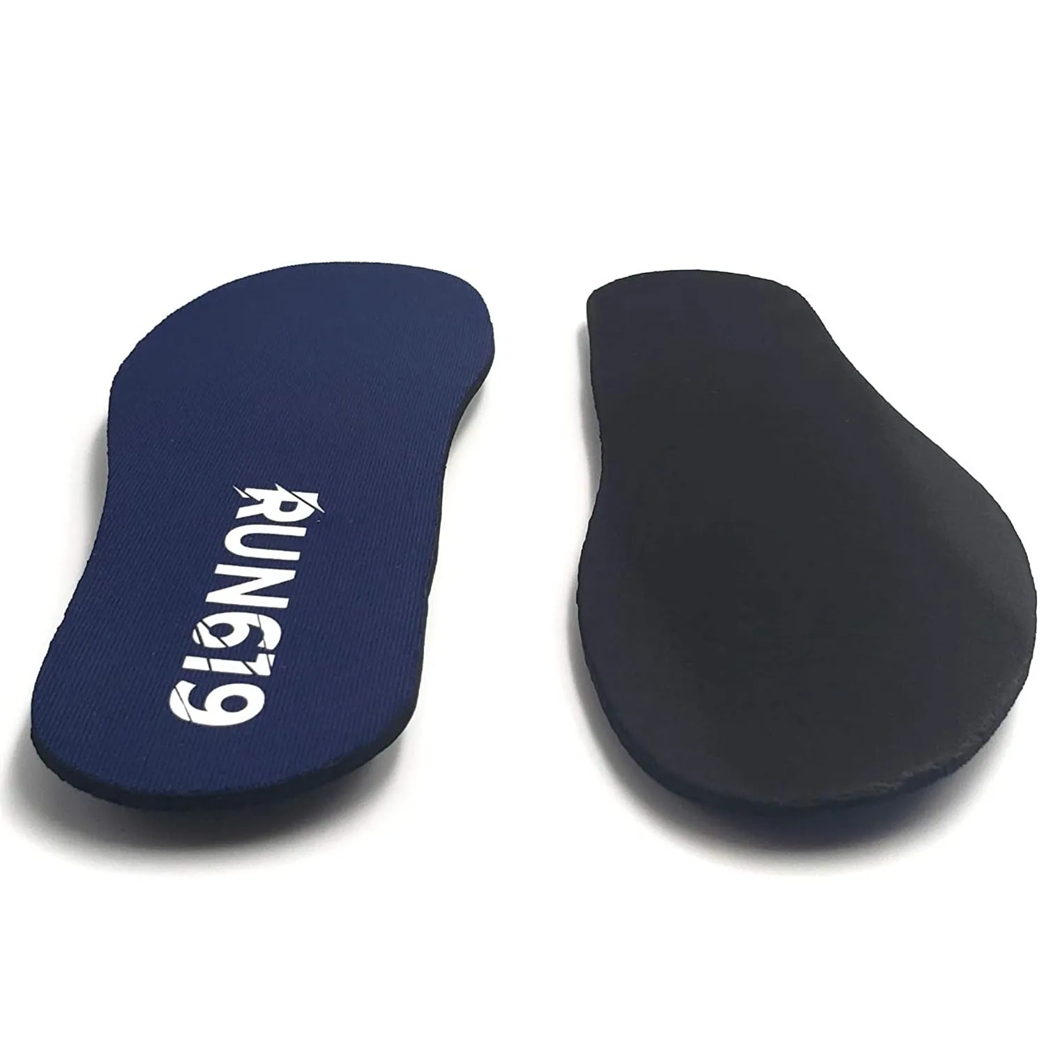 RUN619 |  Thin Flat Cushion Shoe Inserts w/ No Arch Support - Foot Forming | Perfect for Running Walking Work or Hiking | Thin 3mm Insoles