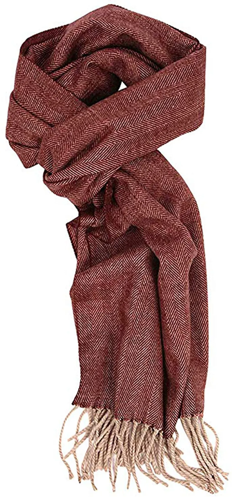 Runtlly Men'S Winter Scarf Soft Classic Cashmere Feel Scarves Unisex