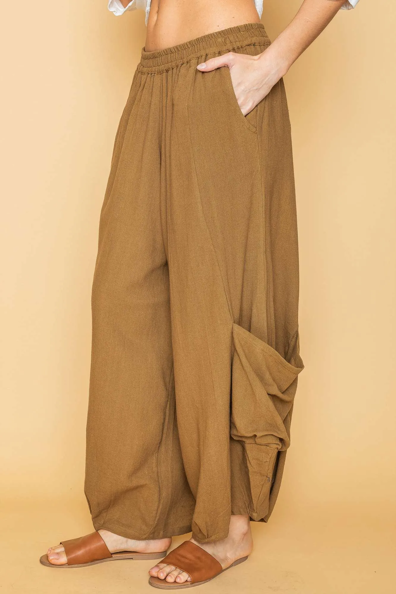 Rust Boho Style Cargo Pants