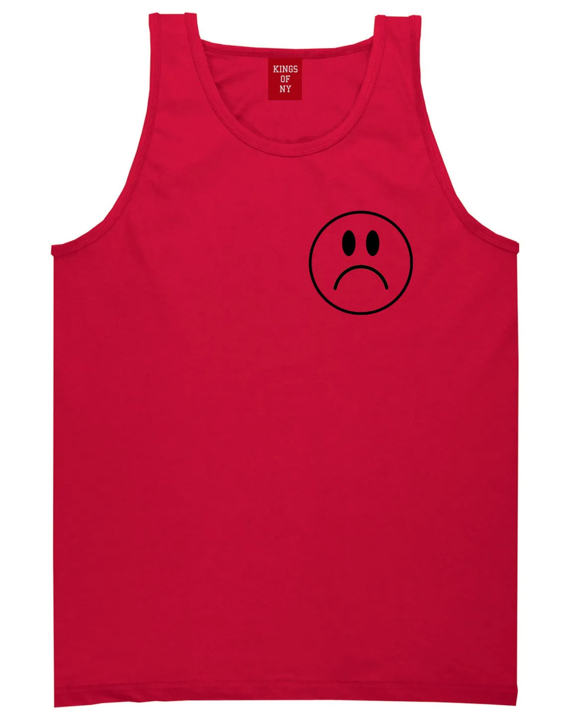 Sad Face Chest Mens Tank Top Shirt