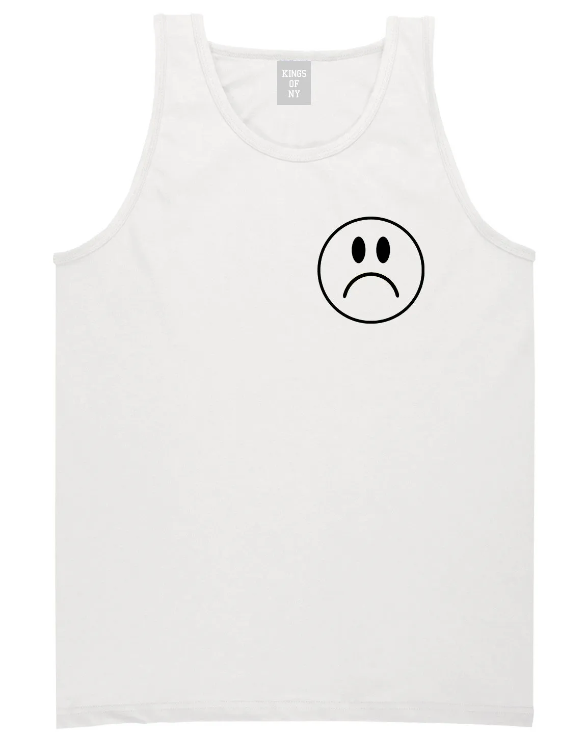 Sad Face Chest Mens Tank Top Shirt