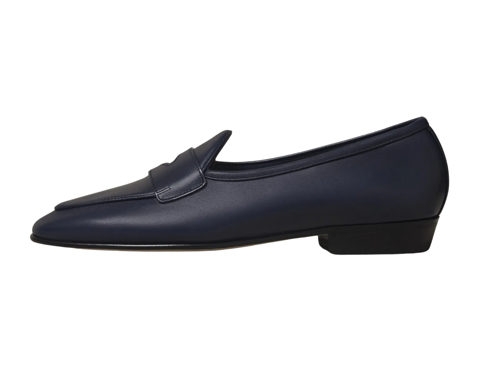 Sagan Classic Ginkgo Loafers in French Navy Drape Calf