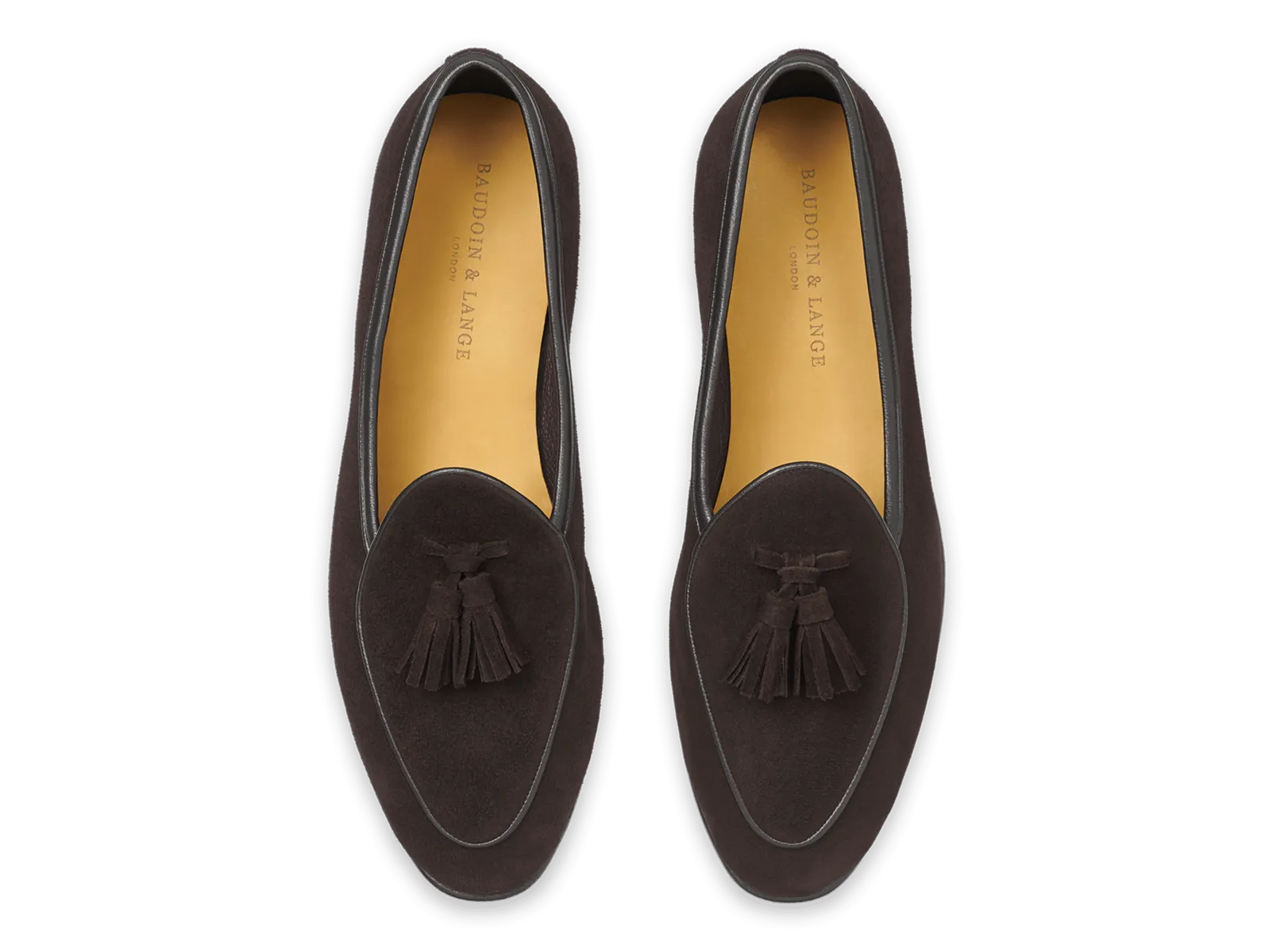 Sagan Classic Tassel Loafers in Lusitanias Dark Brown Asteria Suede