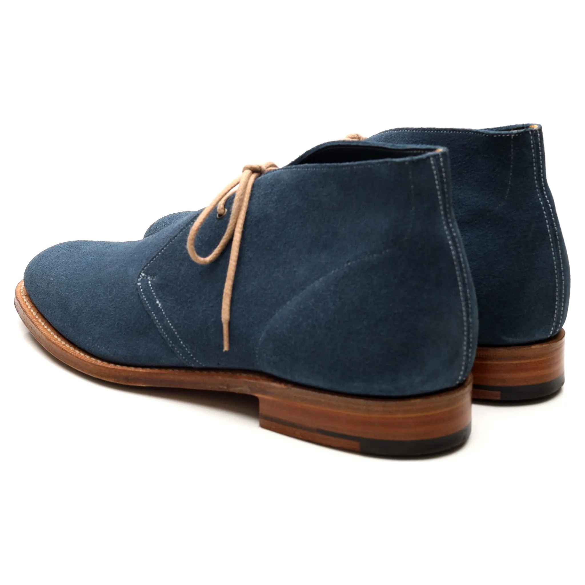 'Sahara' Blue Suede Chukka Boots UK 8.5 F