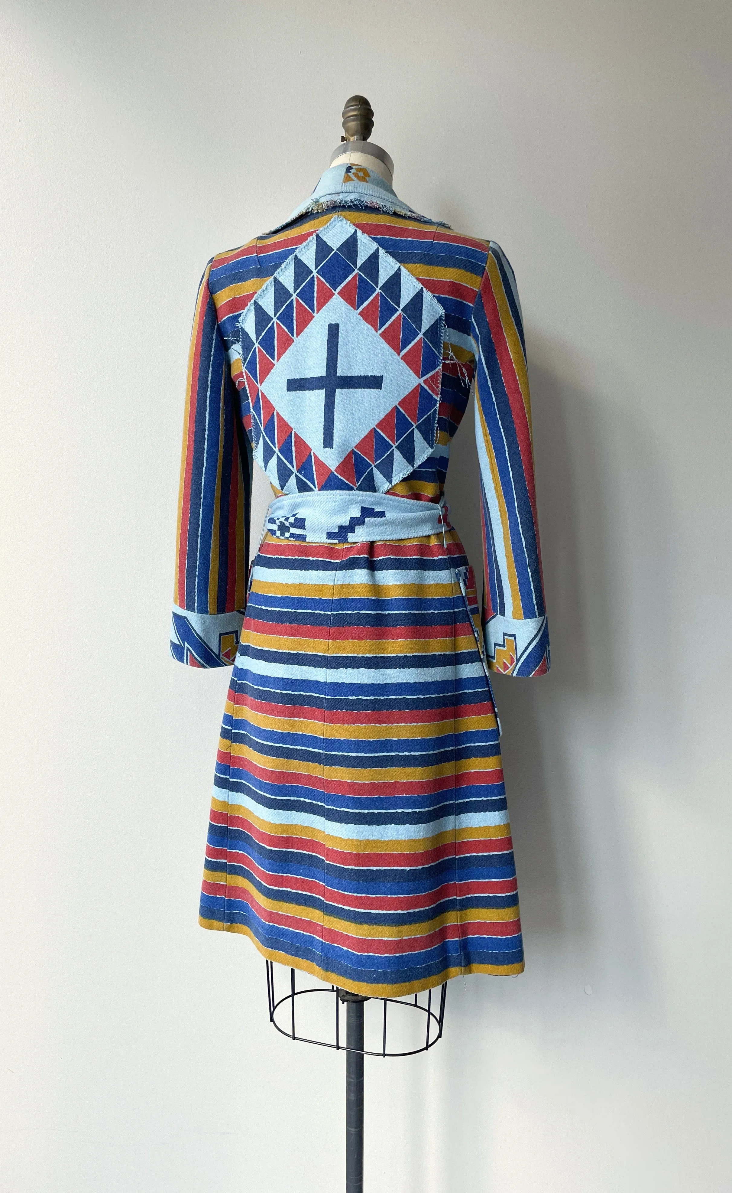 SALE | Vintage Serape Blanket Wrap Coat