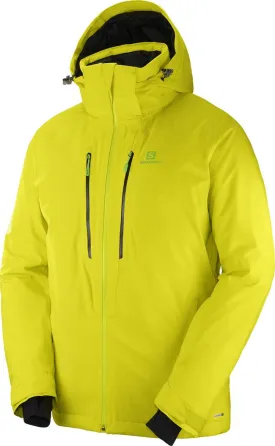 Salomon Ski Clothing Mens Ice Frost Jacket Sulphur Spring