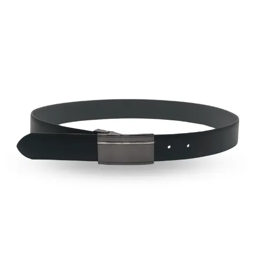 SAM - Men's Reversible Genuine Leather Black Belt