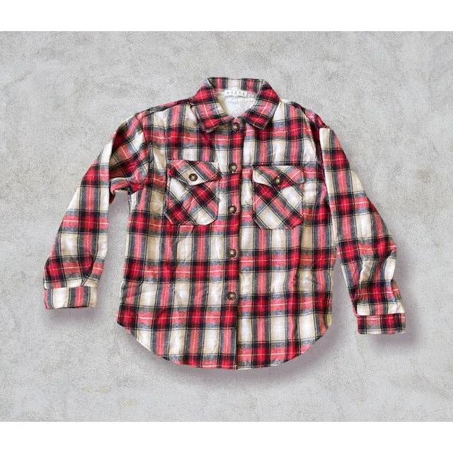 Samantha Red Plaid Shacket