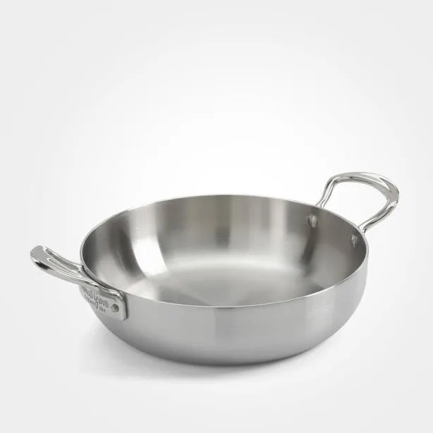 Samuel Groves Classic Stainless Steel Triply Chefs Pan with Side Handles