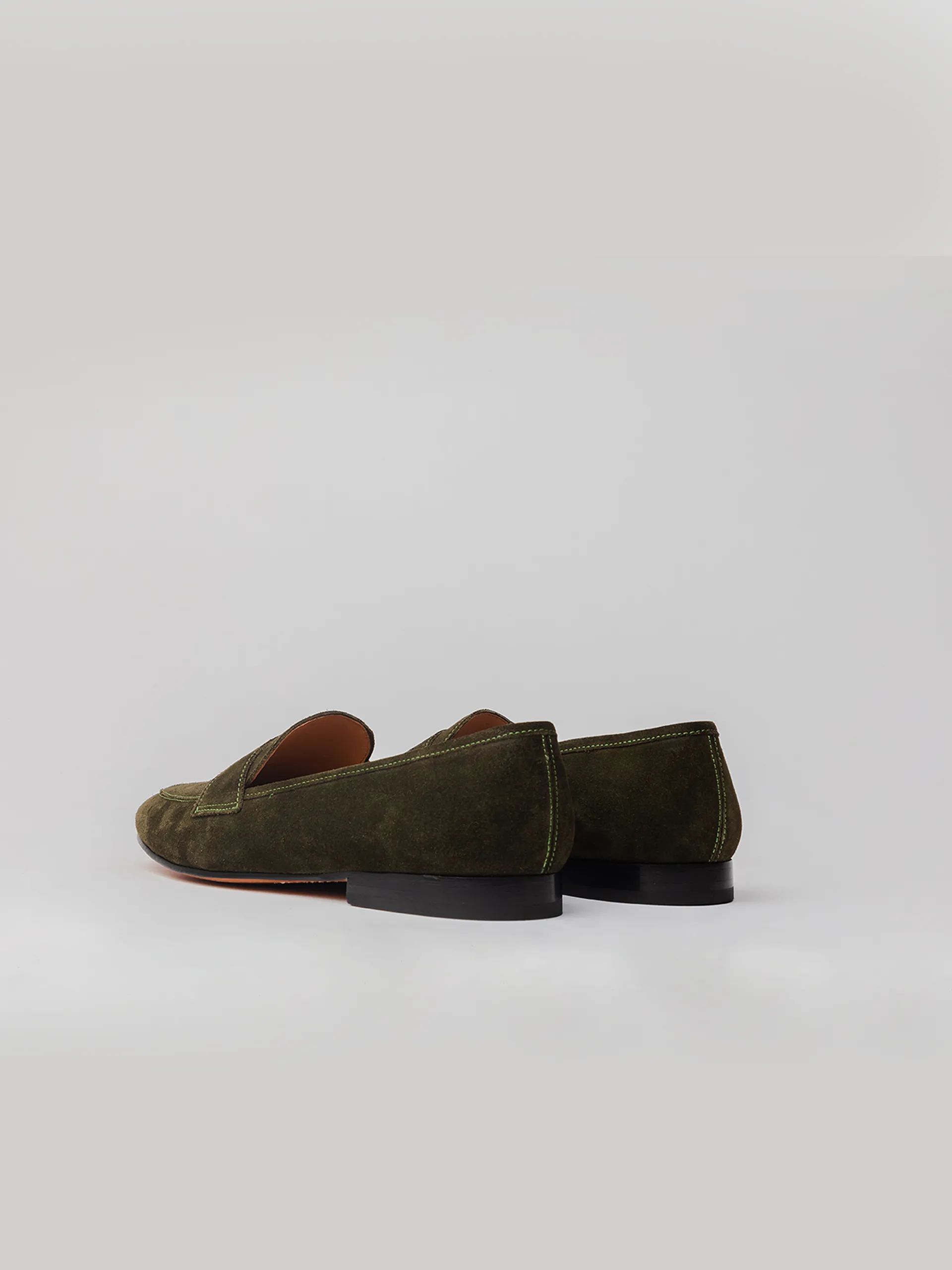 San Penny Loafer - Olive Suede