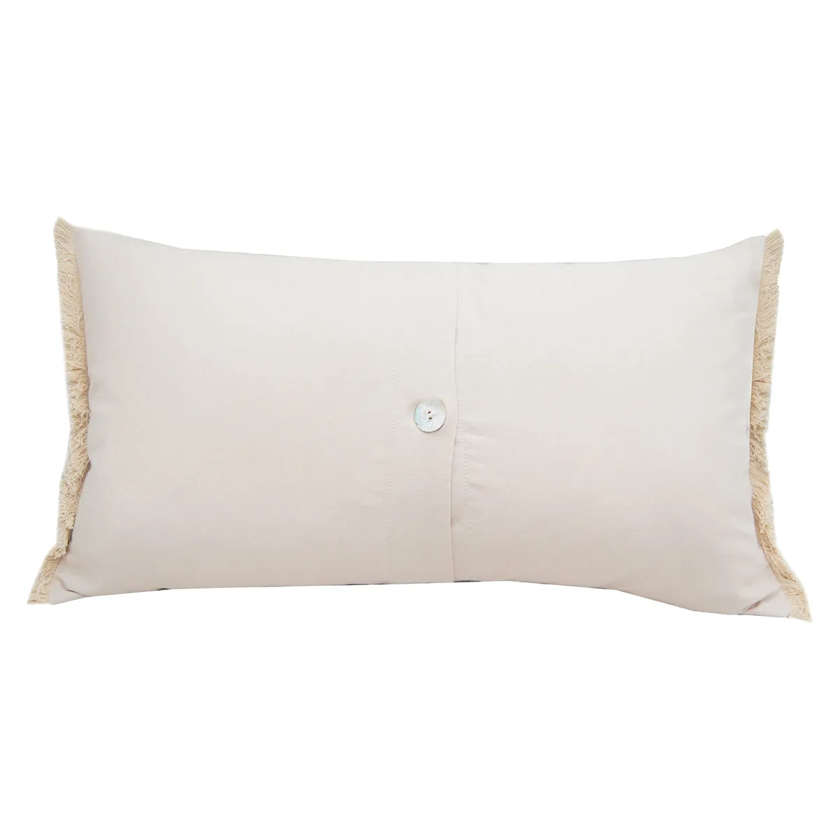 Sand & Shells Fringed Lumbar Indoor Pillow