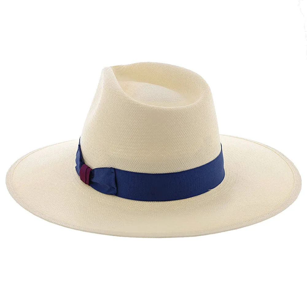 Santa Monica - Stetson Natural Wide Brim Shantung Straw Fedora Hat