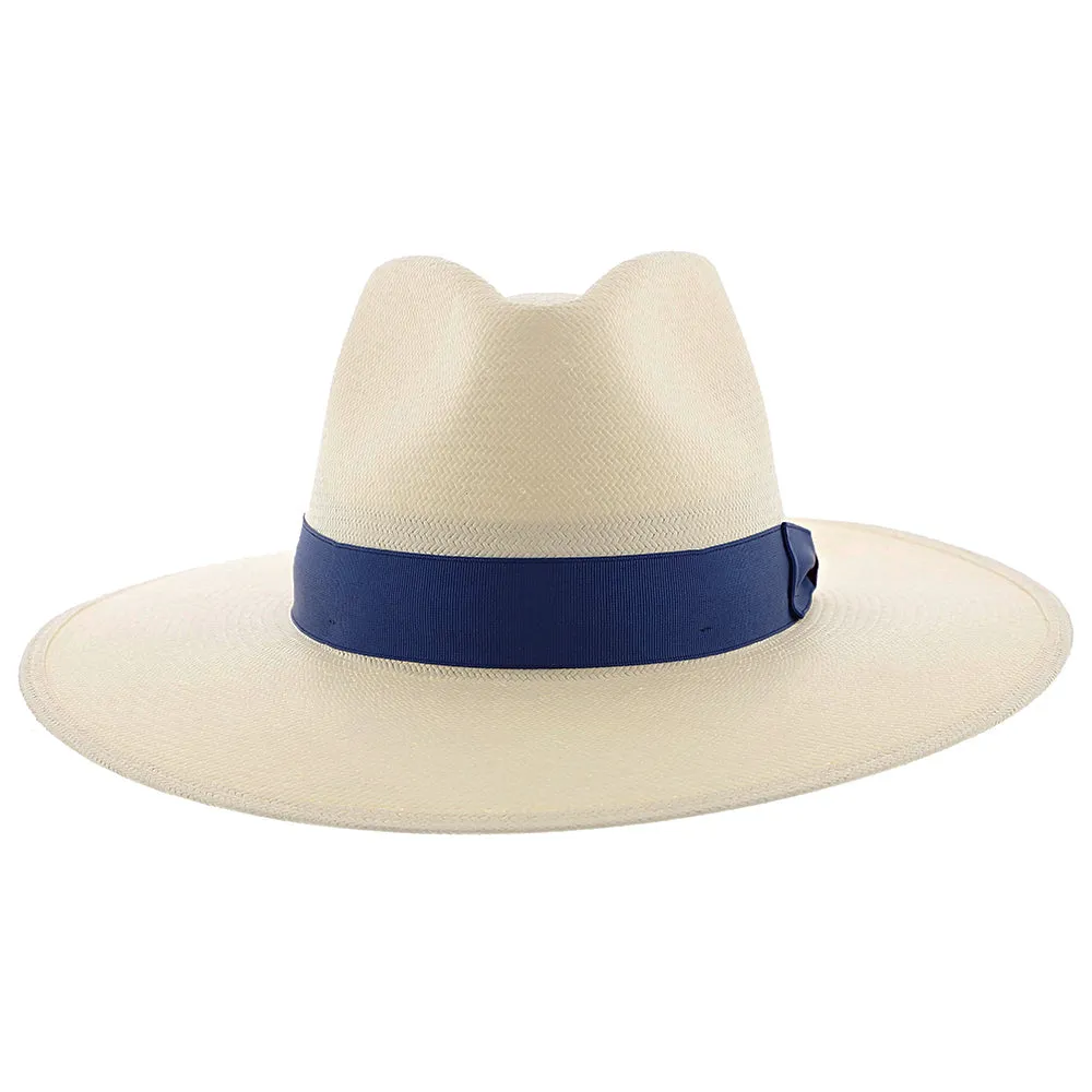 Santa Monica - Stetson Natural Wide Brim Shantung Straw Fedora Hat