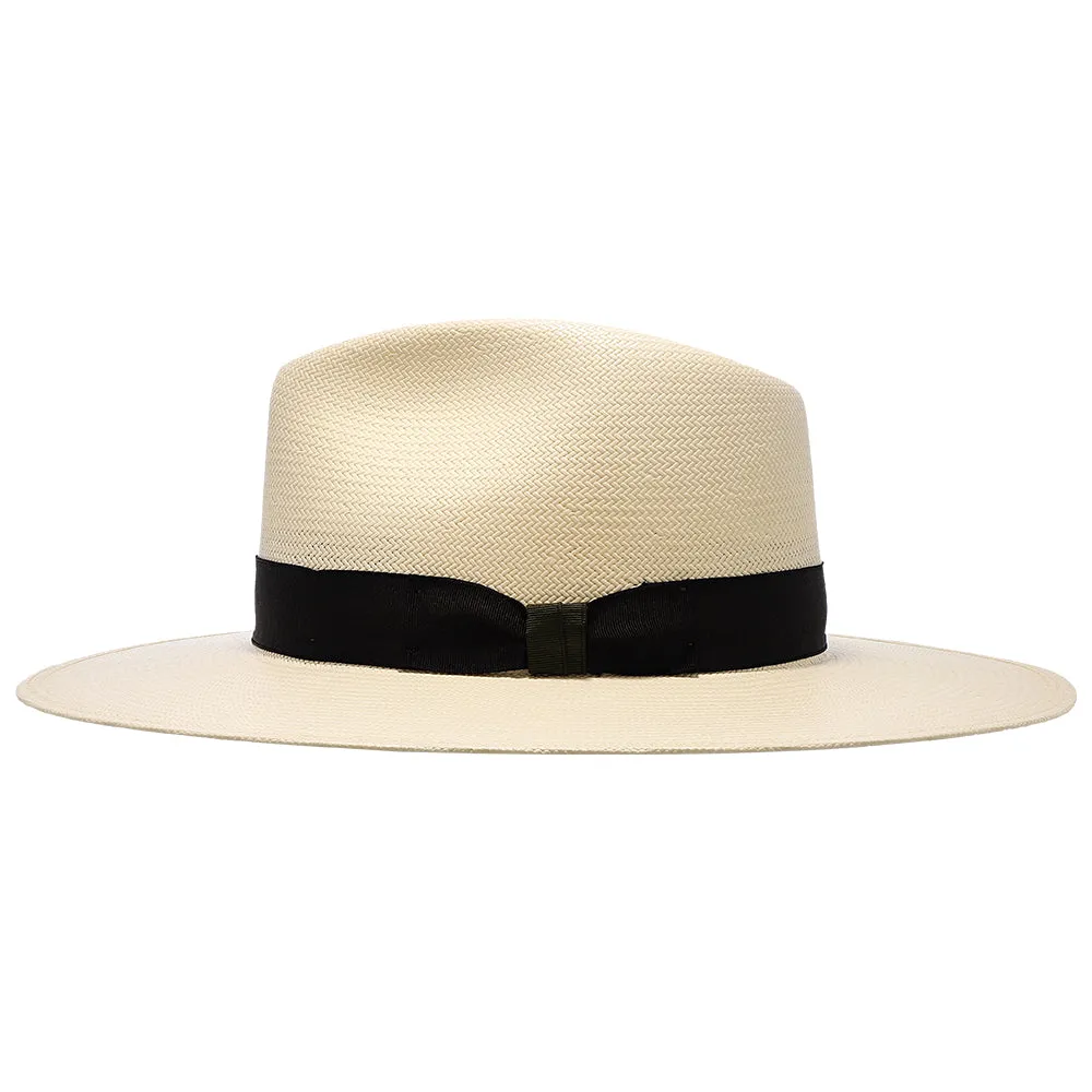 Santa Monica - Stetson Natural Wide Brim Shantung Straw Fedora Hat