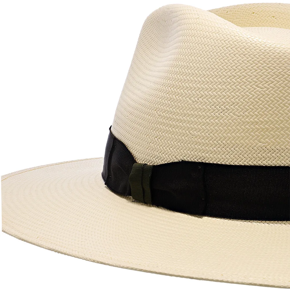 Santa Monica - Stetson Natural Wide Brim Shantung Straw Fedora Hat