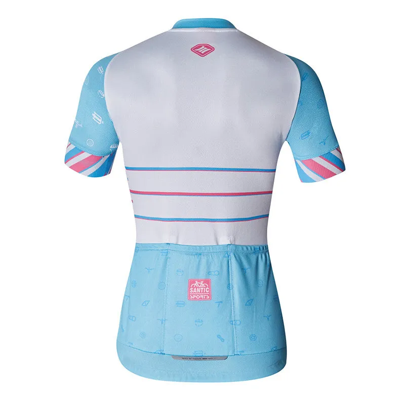 Santic Mira White Women Jersey Short Sleeve