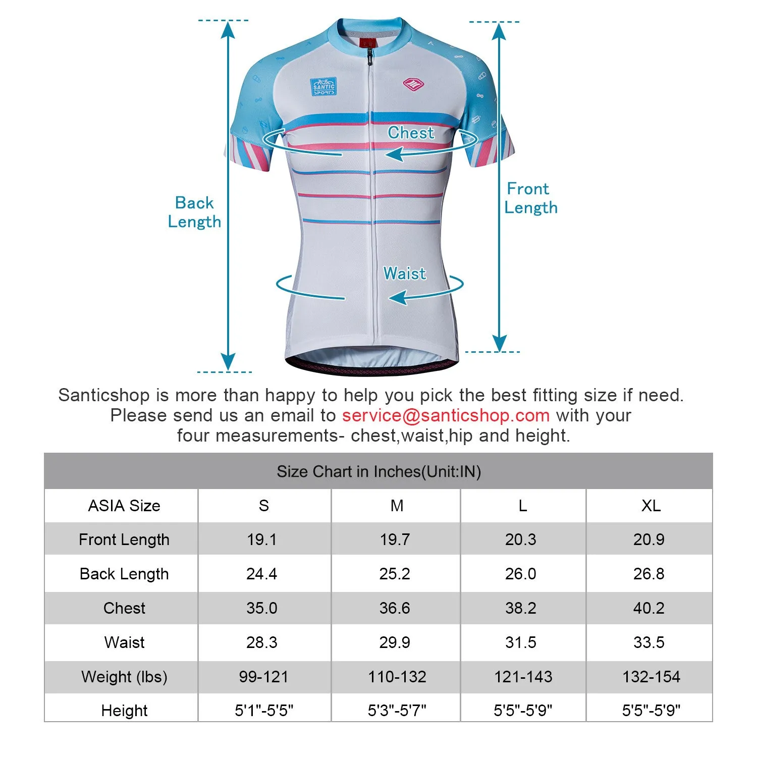 Santic Mira White Women Jersey Short Sleeve