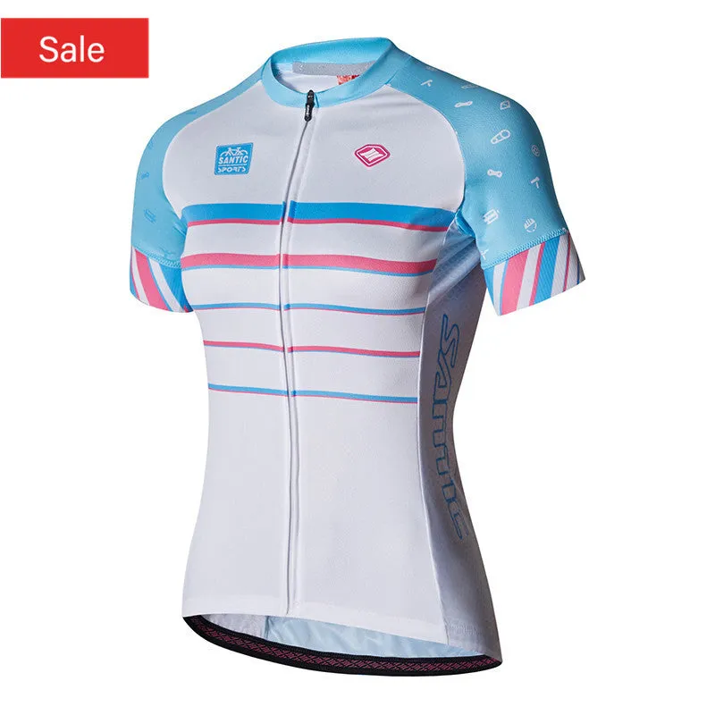 Santic Mira White Women Jersey Short Sleeve