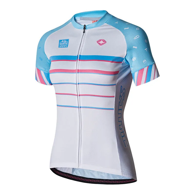 Santic Mira White Women Jersey Short Sleeve