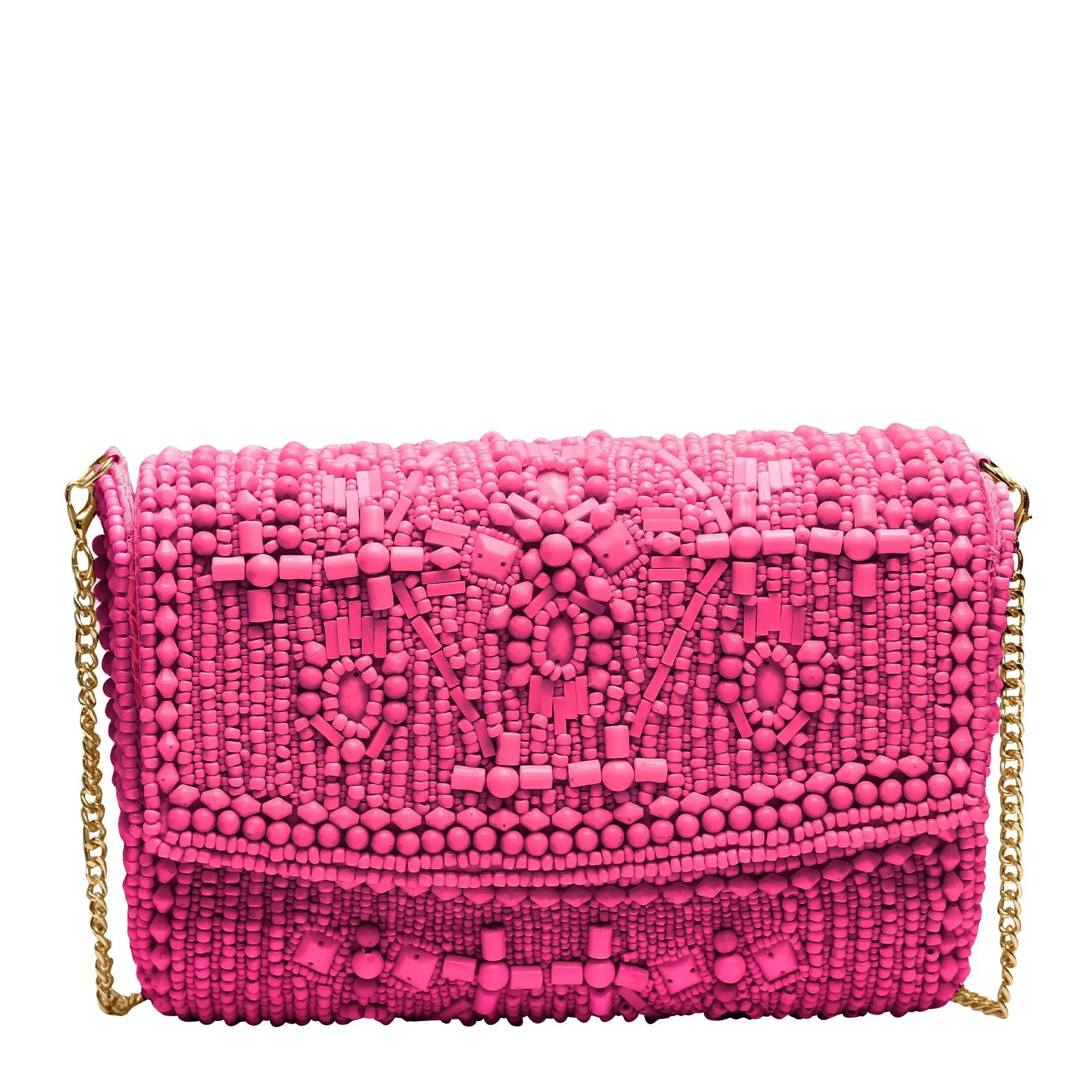 Sari Beaded Crossbody Clutch