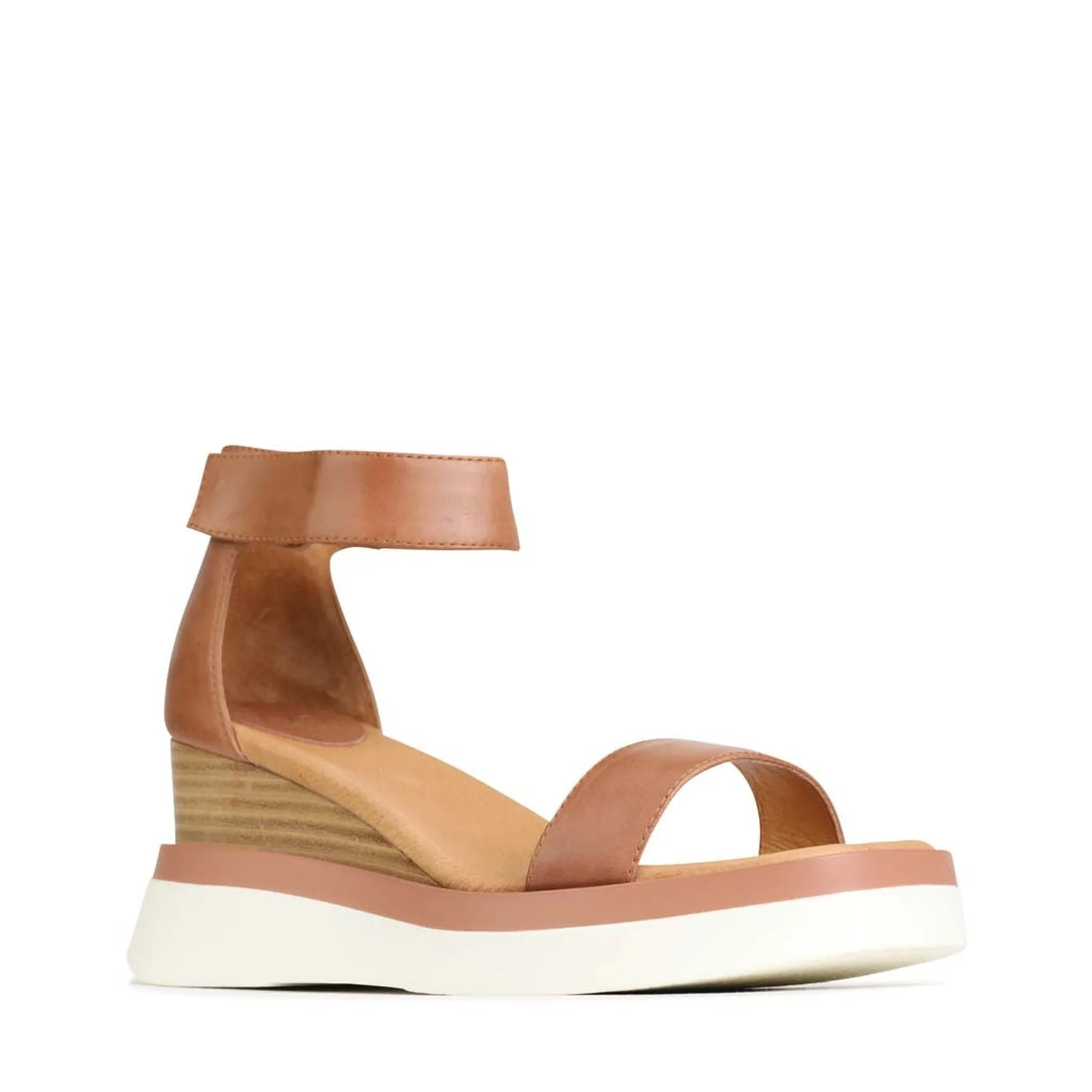 SASKINA LEATHER WEDGE SANDALS