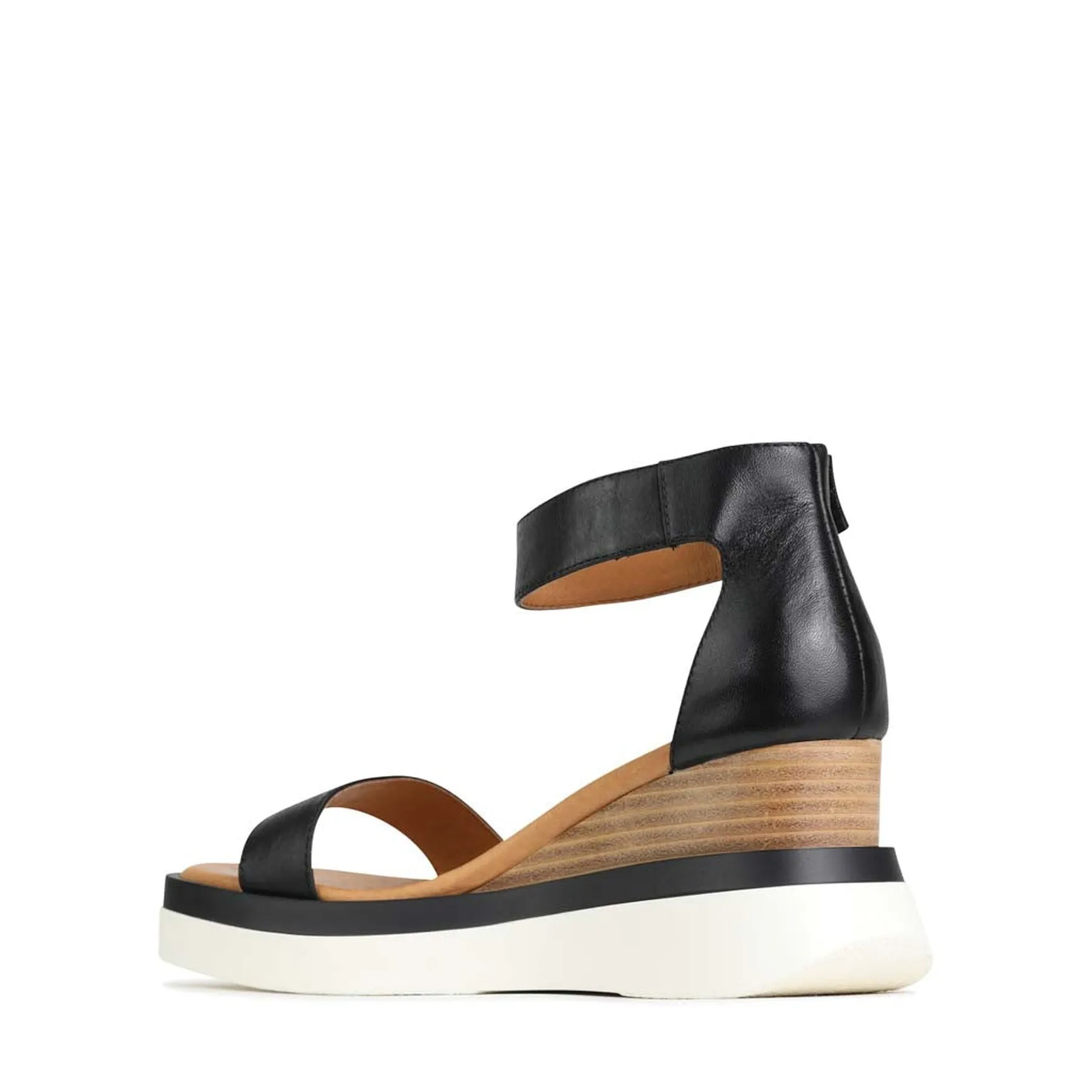 SASKINA LEATHER WEDGE SANDALS