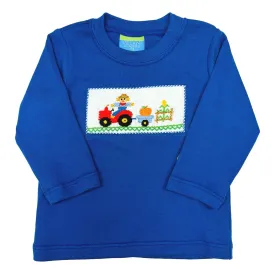 Scarecrow on Tractor Smocked T-Shirt