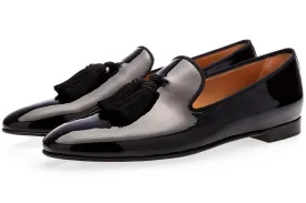 Scarpe - LOUIS PATENT BLACK SLIPPERS