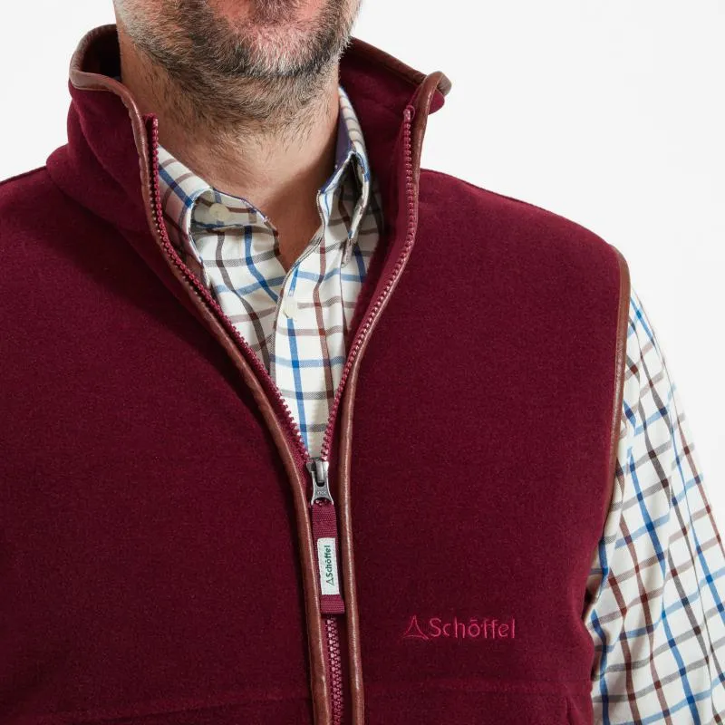 Schoffel Oakham Fleece Gilet - Claret