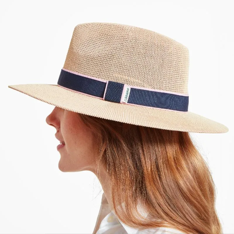 Schoffel Porth Ladies Hat - Navy/Pink Stripe