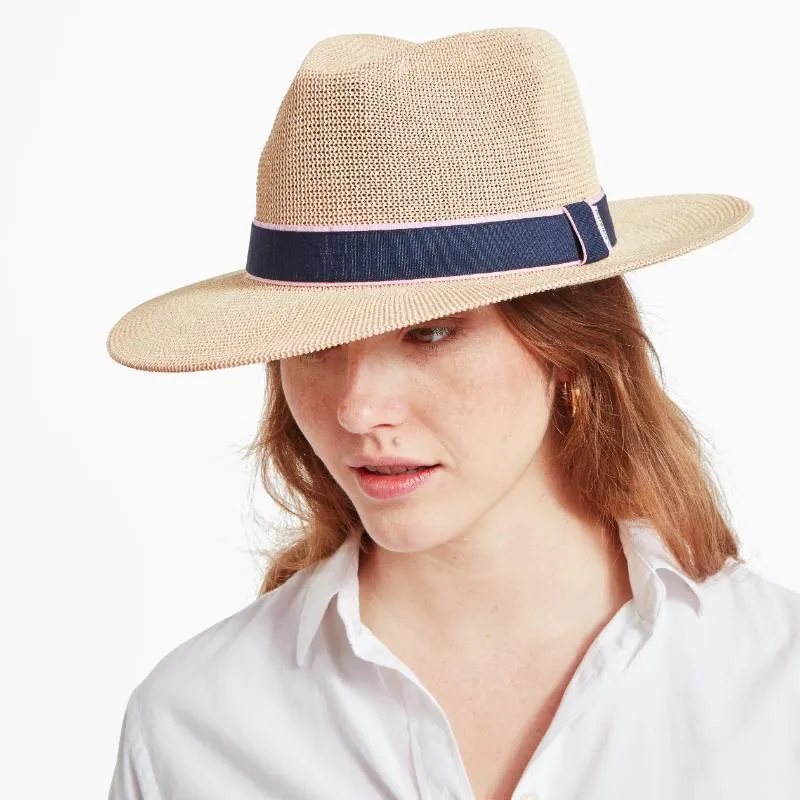 Schoffel Porth Ladies Hat - Navy/Pink Stripe