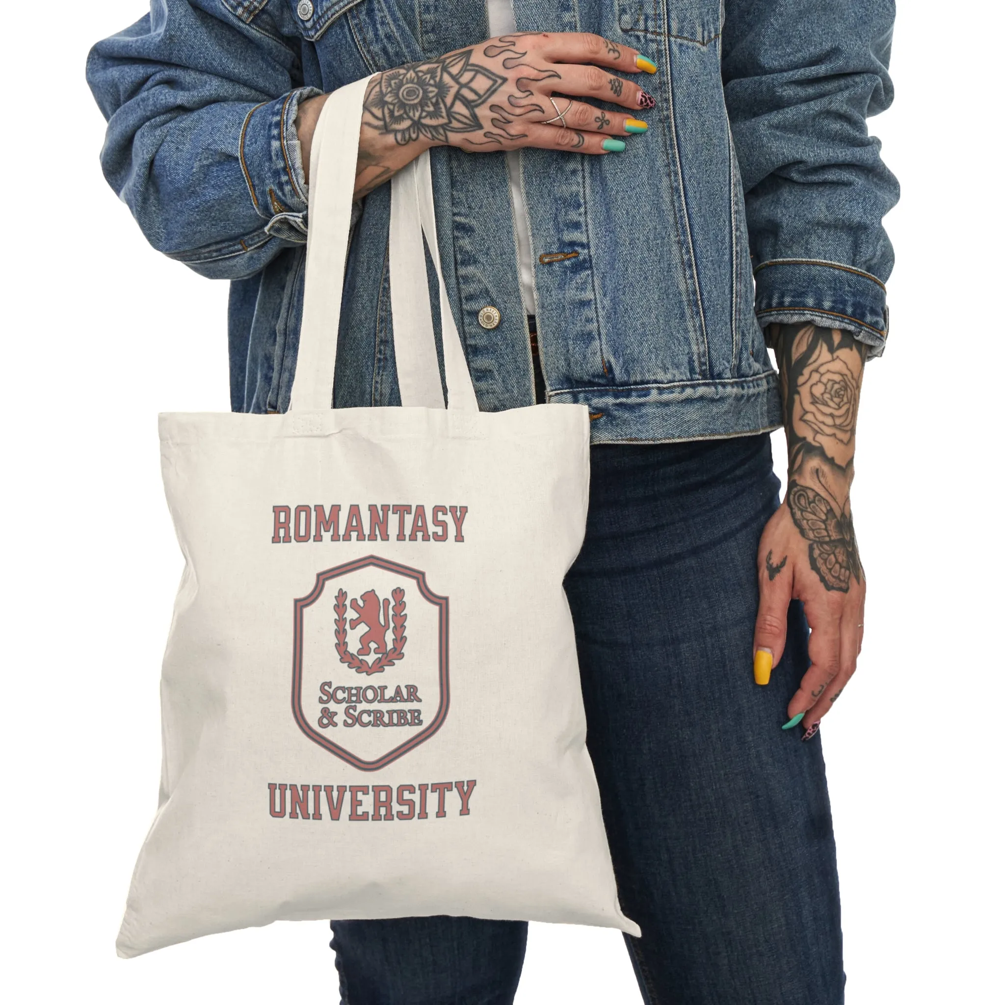 Scholar & Scribe "Romantasy University" Natural Tote Bag