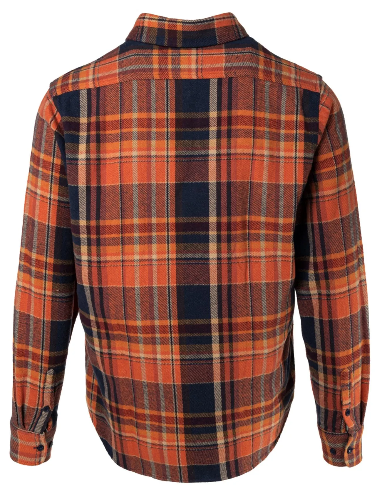 Schott NYC Rust Plaid Cotton Flannel Shirt