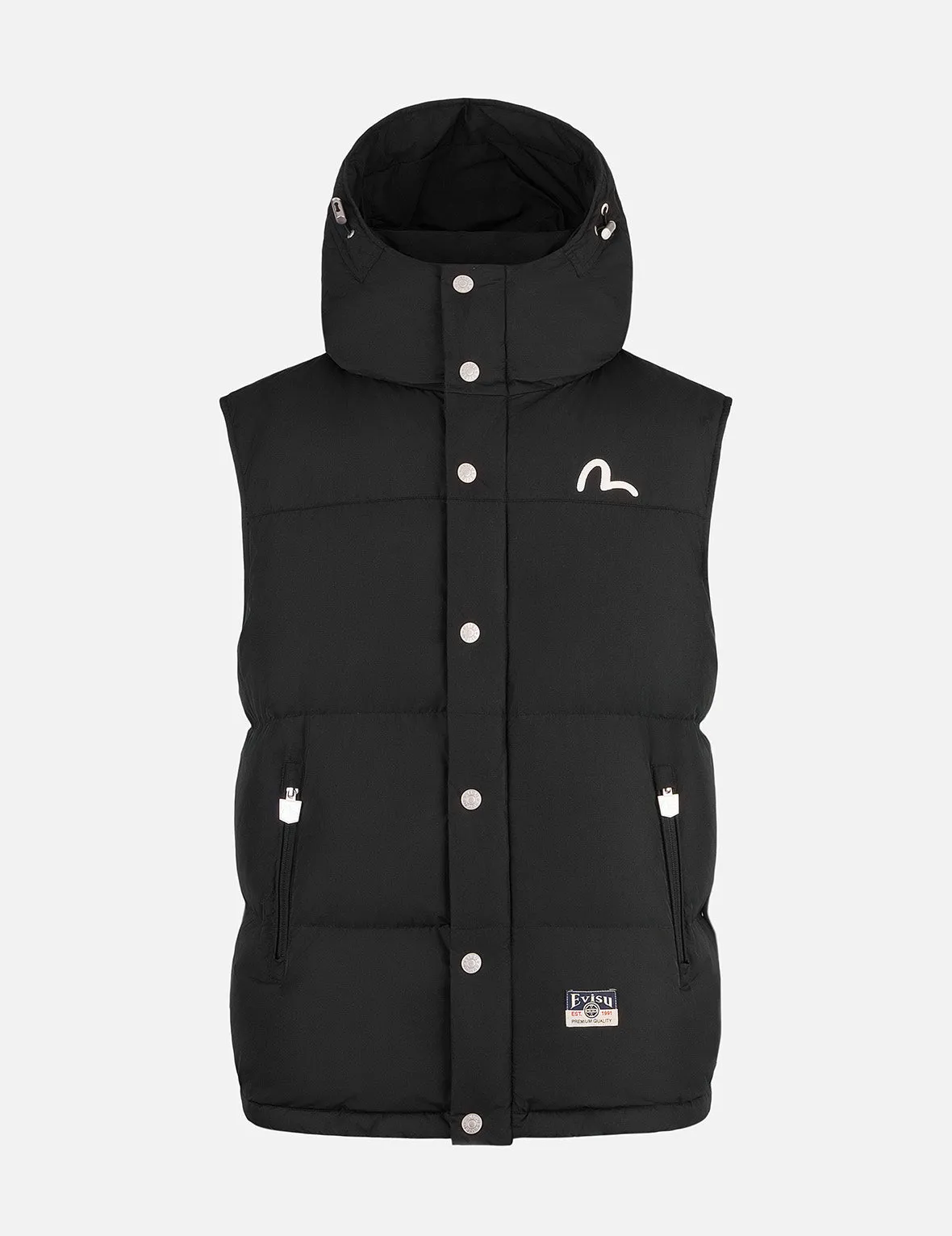 Seagull Embroidery Detachable Relax Fit Down Jacket