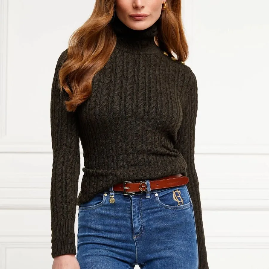 Seattle Roll Neck Cable Knit