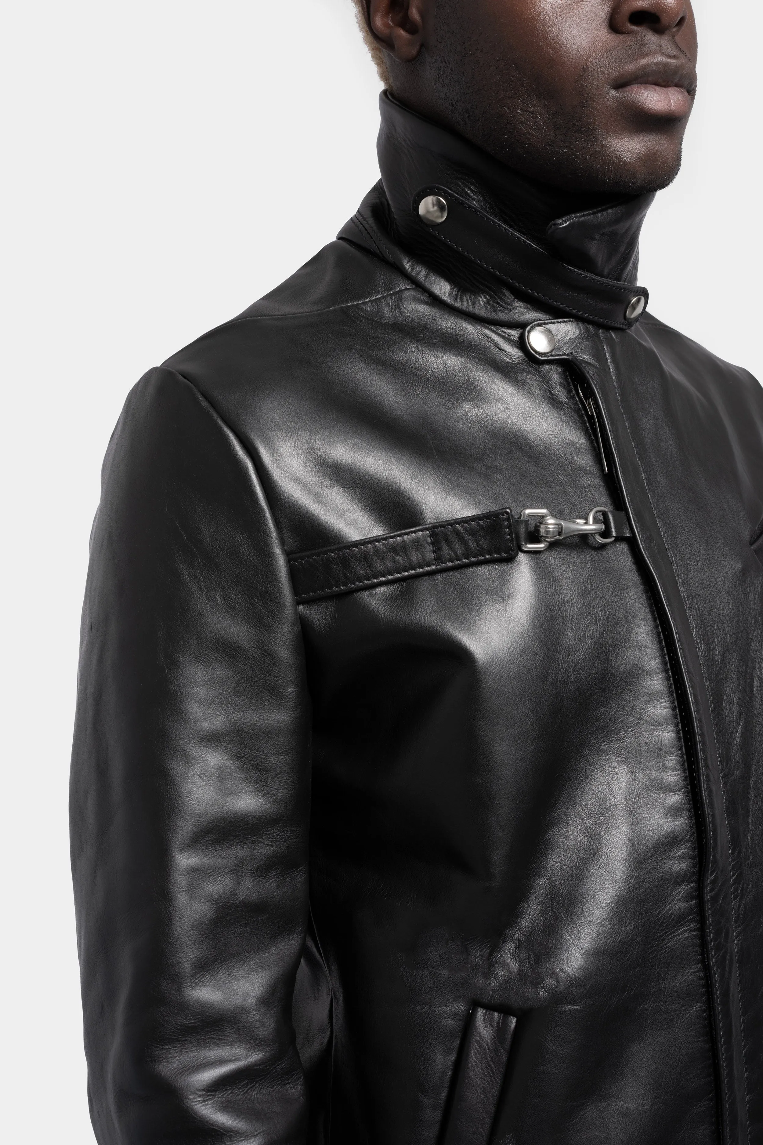 Security leather jacket