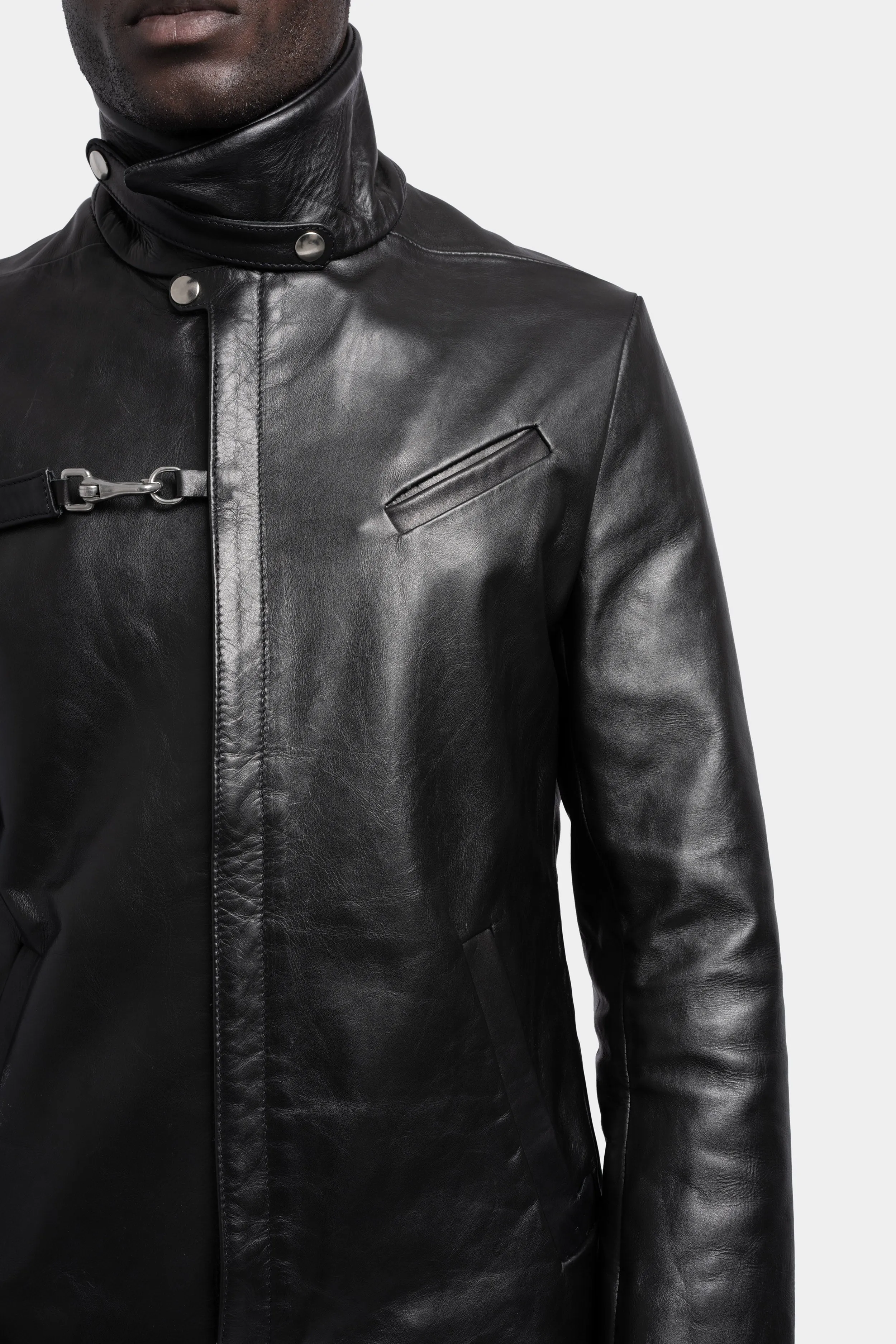 Security leather jacket