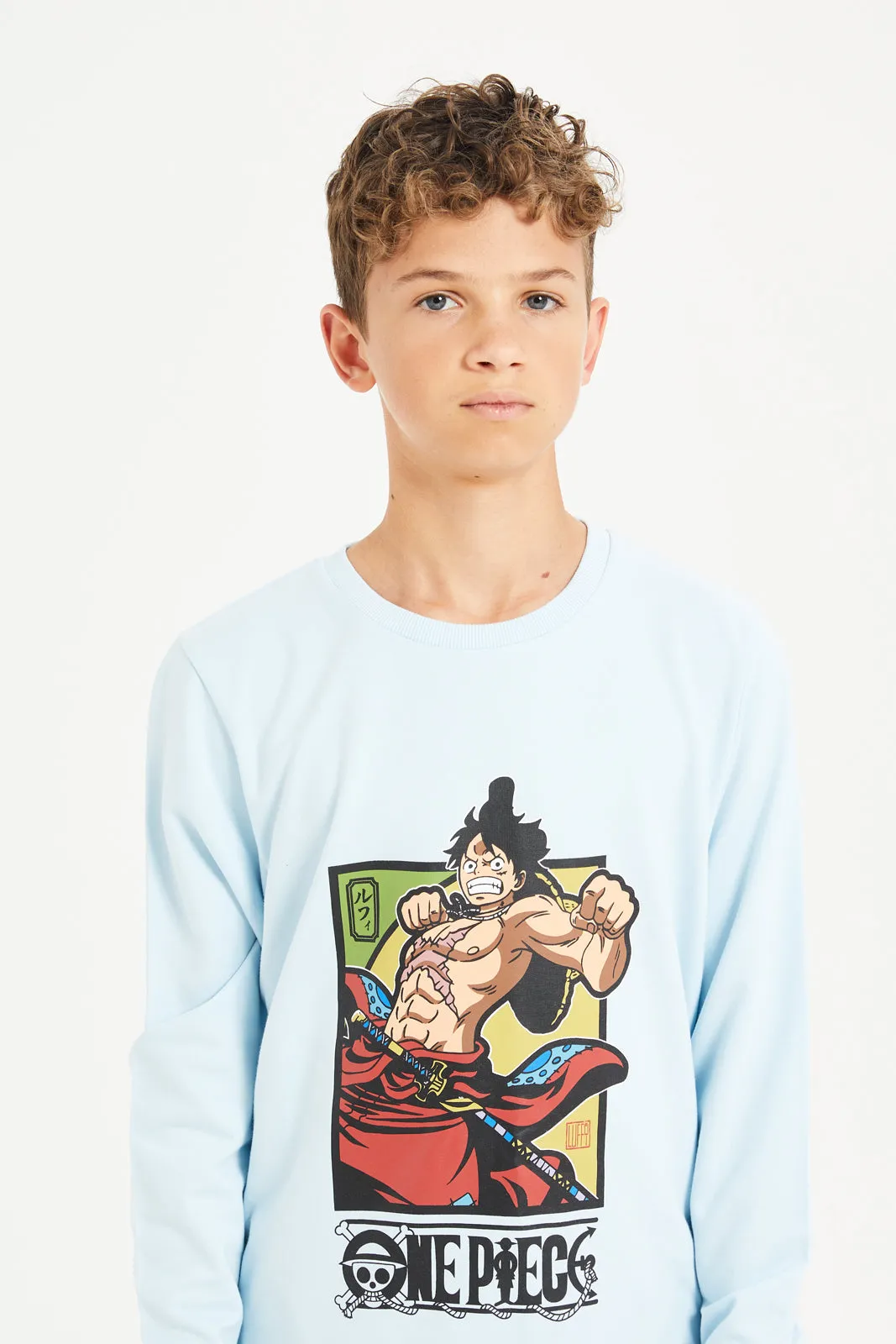 Senior Boys Blue One Piece Sweatshirt