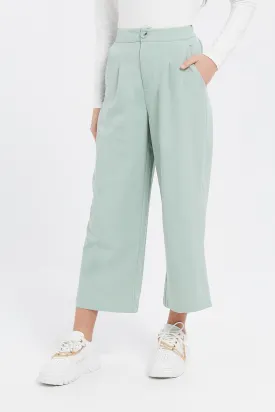 Senior Girls Mint Culotte Pants