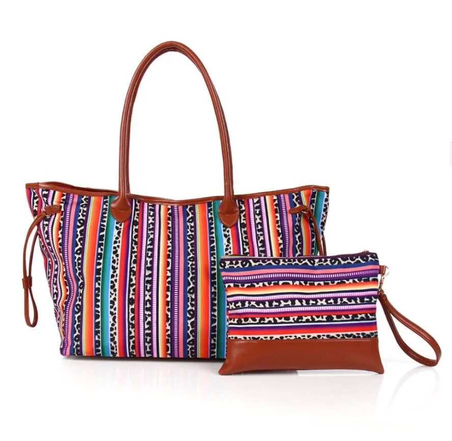 Serape performance poly canvas clutch