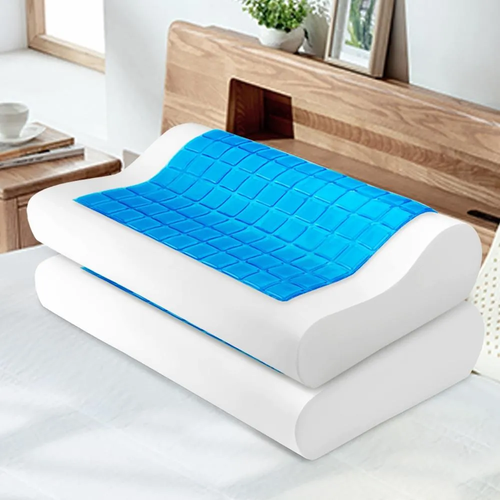 Set of 2 Cool Gel Memory Foam Pillows