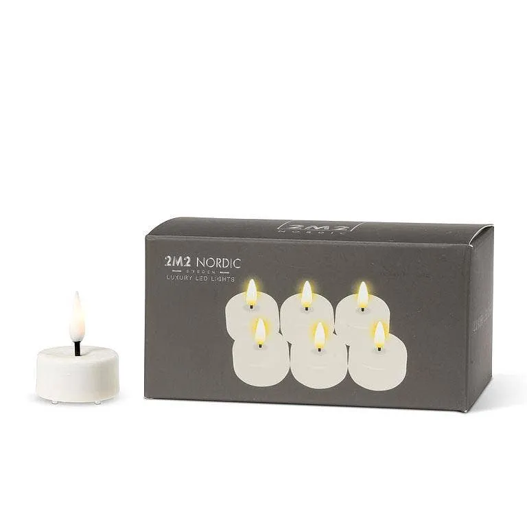 Set of 6 LED Tealight - 1.5"H