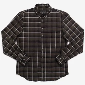 Shadow Plaid Flannel Shirt - Olive