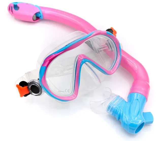 Sharkskin Junior Mask, Dry Snorkel Fin Set With Mesh Bag   Free Anti-fog